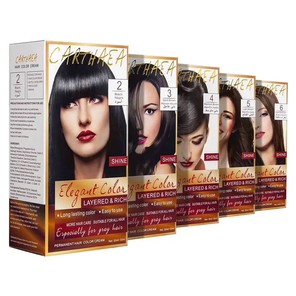 Ready to ship beauty products chestnut brown chocolate hair dye Low ammonia hair color cream for men and female