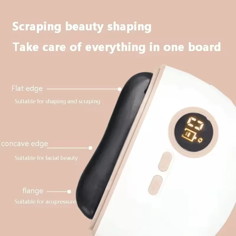 New Design Mini Scraping Board Electric Hot Compress Facial Full Body Massager Colored Light Vibration Guasha Scraping Machine