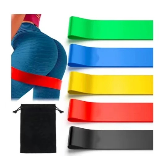Custom Logo bandas de resistencia Long Latex Fabric Elastic Fitness Exercise gym Yoga resistance bands for legs and butt