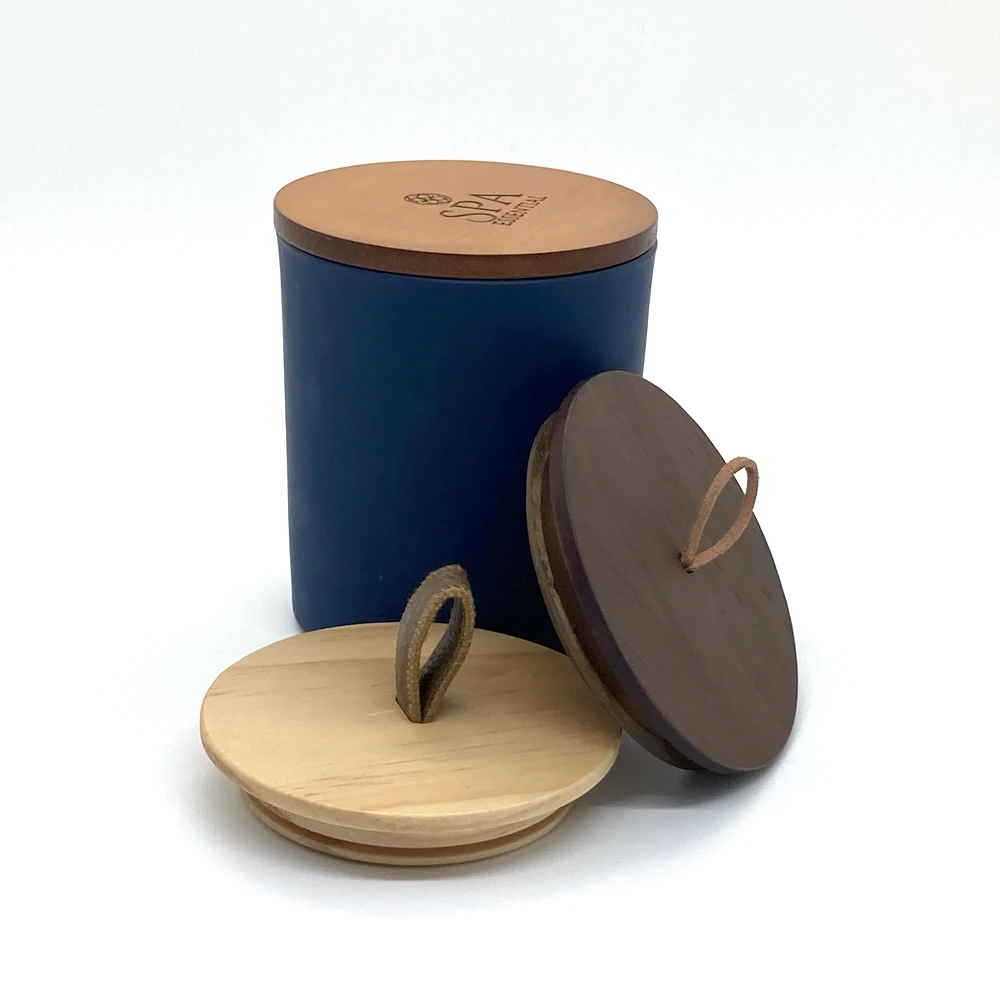 China High Quality Manufacturer Laser Logo MDF Candle Wooden Lis With String Deco