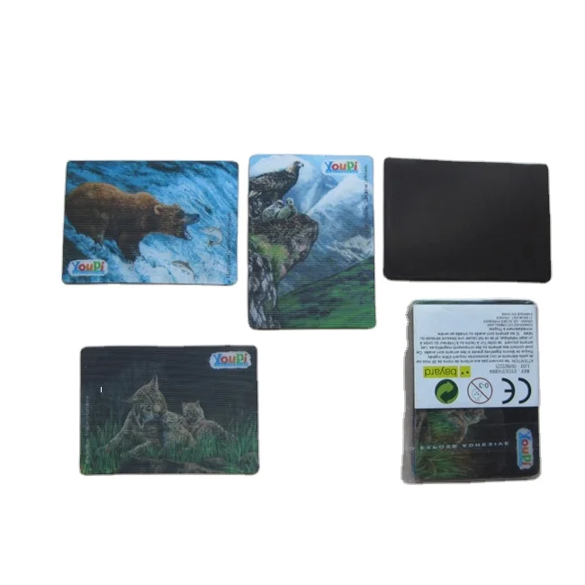Custom full color printed plastic lenticular 3d fridge magnet