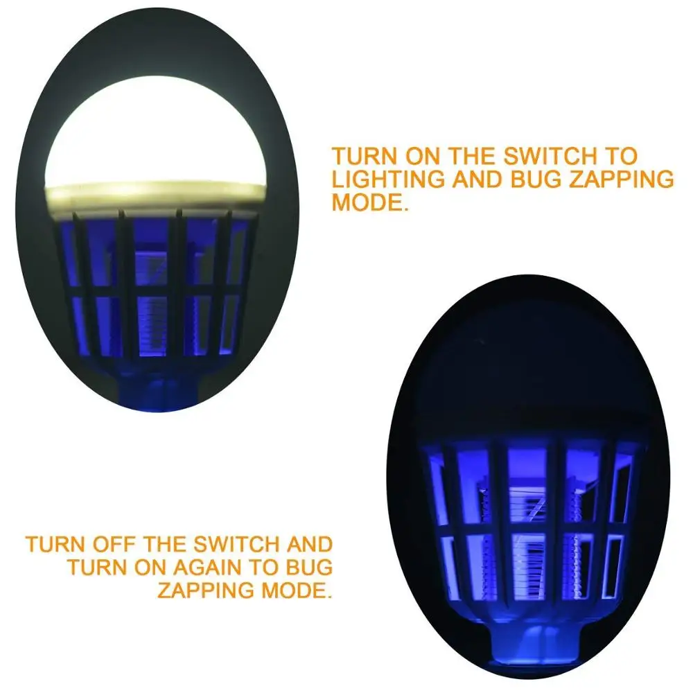 
Bug Zappers Light Bulb 2 in 1 Mosquito Killer Lamp E26/E27 Light Bulb 