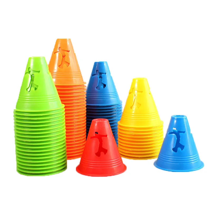 Windproof figure flat flower pile football training 8CM road obstacle marker bucket