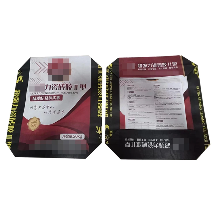 China Factory Good Quality New Customized Disposable 20kg Motar Kraft Paper Valve Pocket Sacks