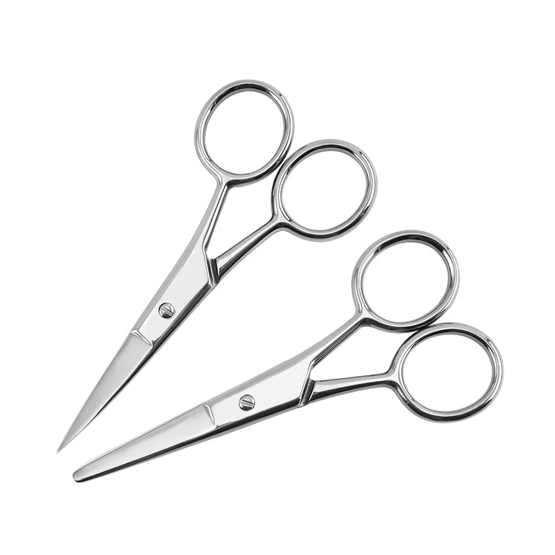Multifunction Stainless Steel Eyebrow Scissors Hairdressing scissors  for Moustache or Eyebrow
