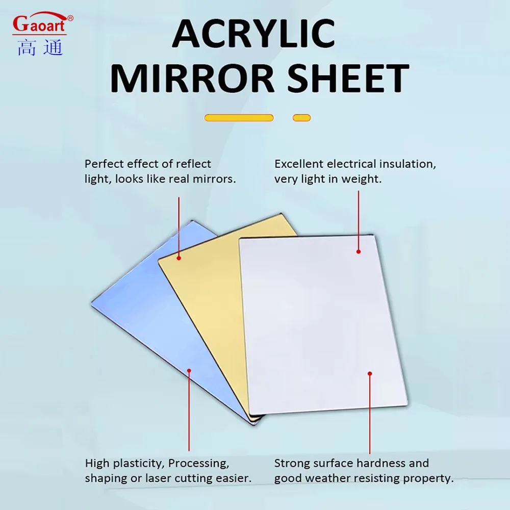 Factory Direct Sale House Decor Self Adhesive Stickers Plastic Large Flexible Unbreakable Wall Mirror Acrylic Sheet