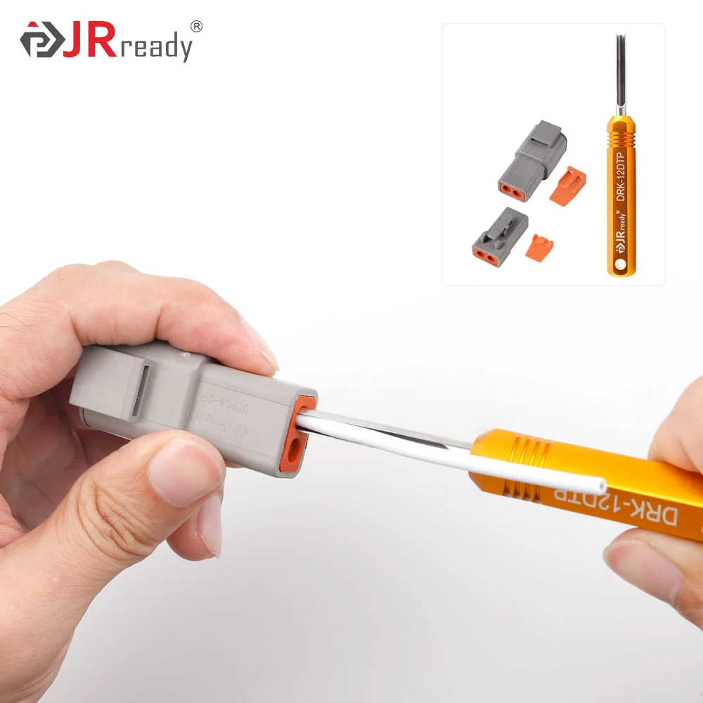 JRready DRK-12DTP Insertion Tool For Deutsch 12# Solid Contact,Terminal Removal Tool Aviation Plug Rectangular Connector Pin