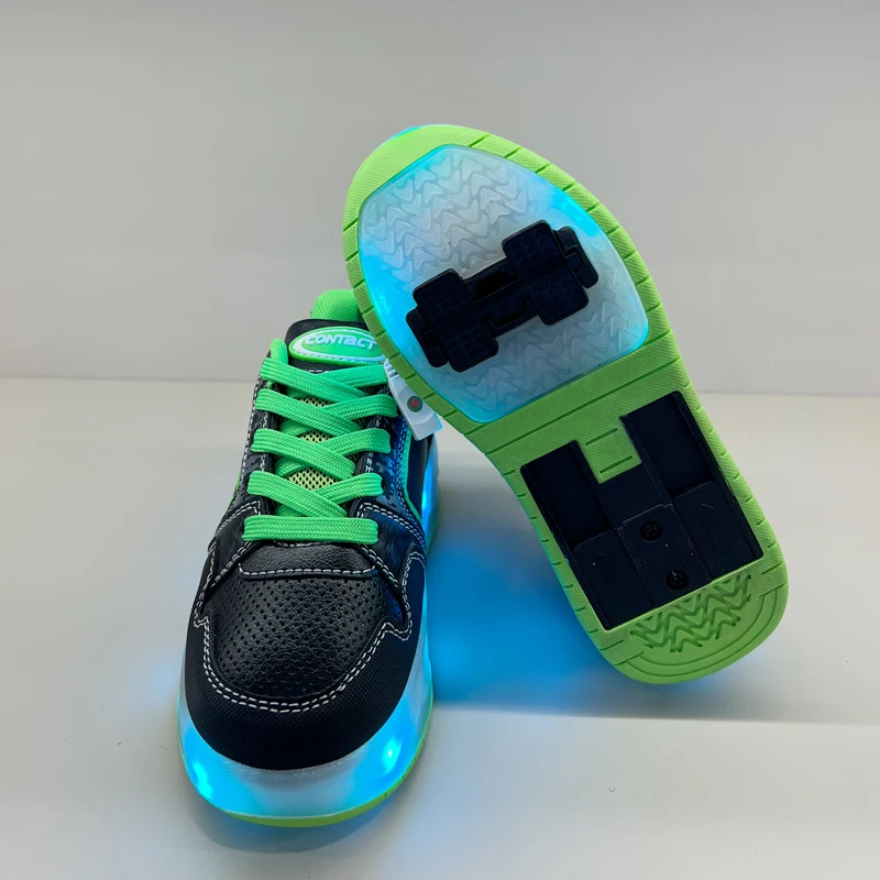 Kid Sneakers LED Roller Skates Shoes With Wheel Light up Rechargeable Roller Sneakers for Girl Boys Children Gift
