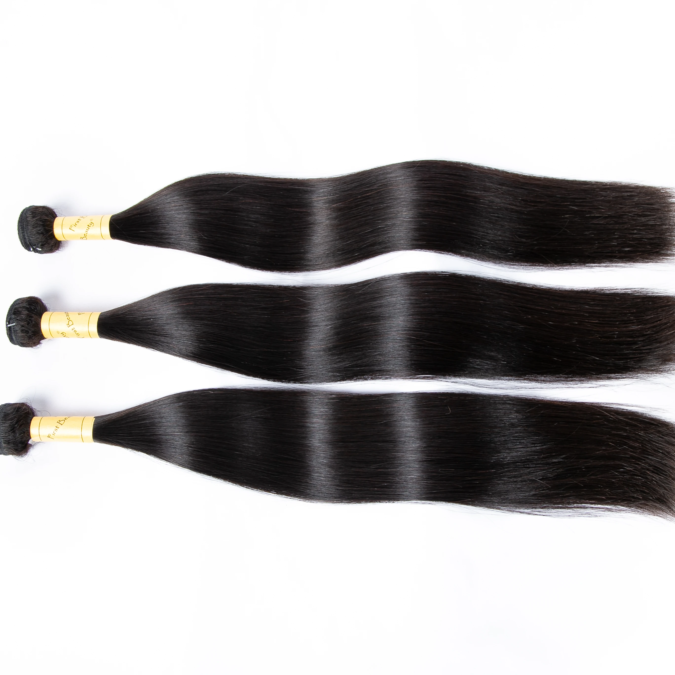 
First Beauty Wholesale Natural Hair Bundles Vendors Raw Virgin Brazilian Hair Straight 100% Human Hair Weave Bundles 