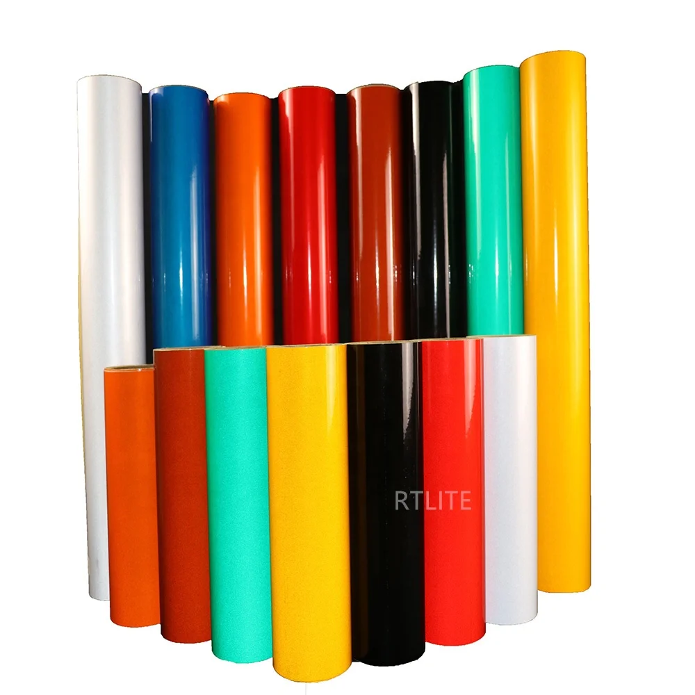 Manufacturer 3100  Glass Beads Retro Self Adhesive Vinyl Safety Sign Plotter cutting Reflective Sheeting Film Roll