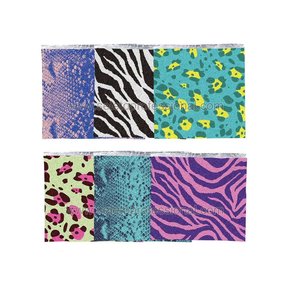 Hot sales Color Foils For Hairdressers POP-UP 15micron Embossed Leopard Pattern Aluminum Foil Roll Hairdressing foil Sheets
