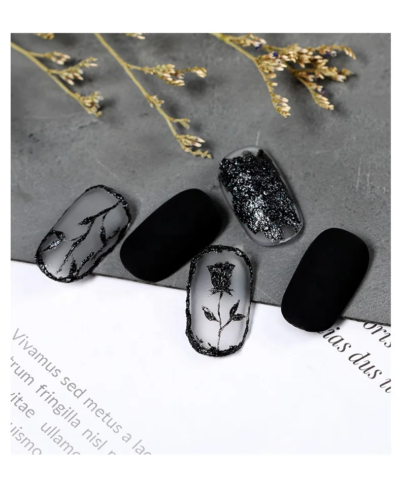 Plaster Glue 3D Gypsum Gel Engraved Drawing Nail Gel No Need Top Coat Decoration Uv Acrylic Nail Glue