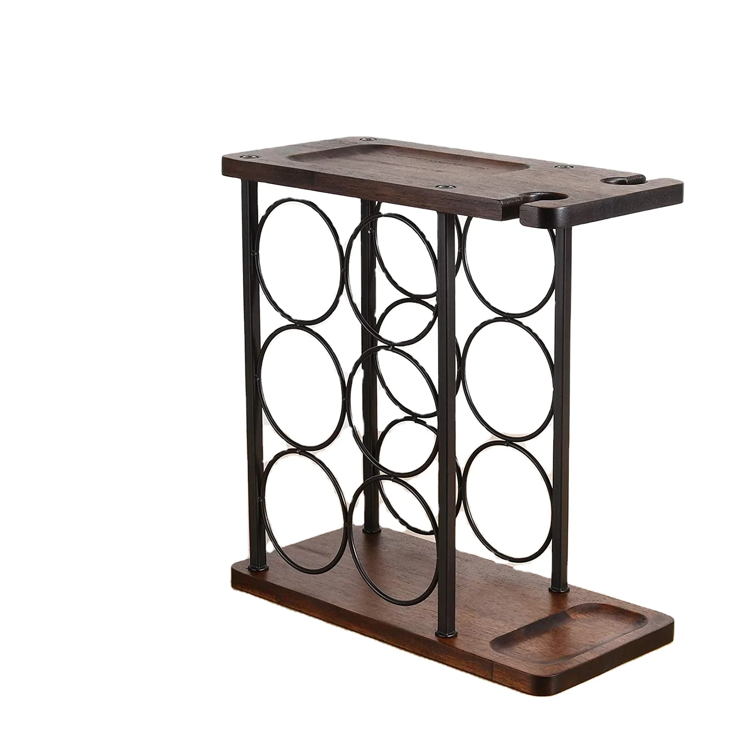 Country Rustic Customized Color Size Height Wine Rack for Kitchen and Livingroom Family