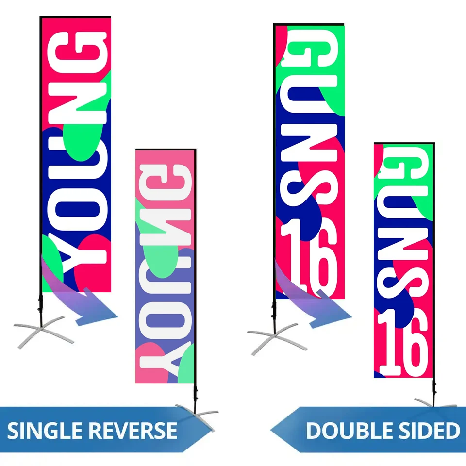 Outdoor Flying Promotional Flags Polyester Teardrop Tear Drop Flags Beach Feather Flag