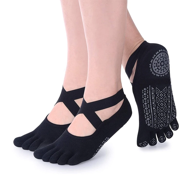 Factory Price Oem Brand Extra Grip Anti Skid Women Girl Yoga Toe Socks Ballet Pilates Standard Hot Yoga Sticky Yoga Socks