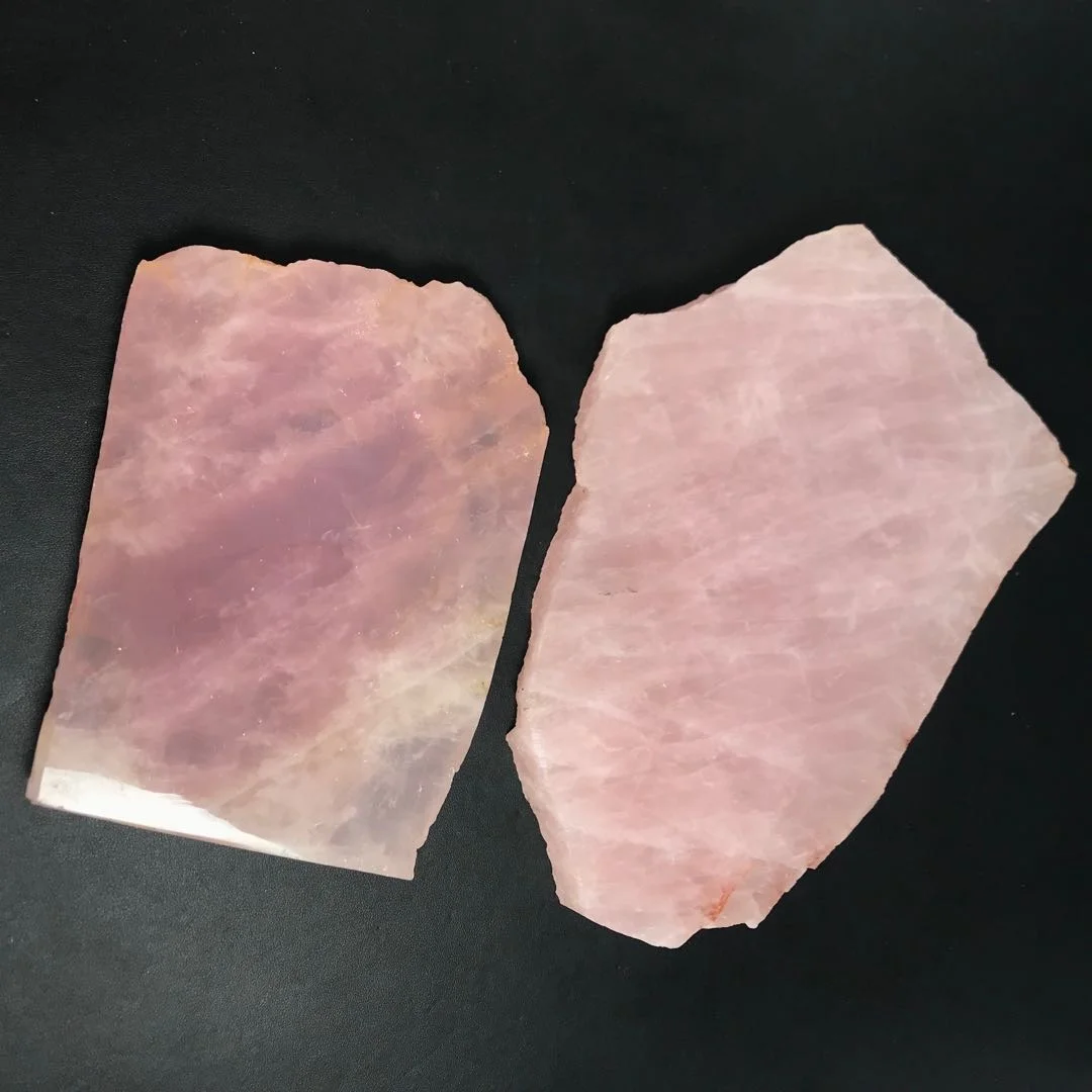 Wholesale Natural Rose quartz/Clear Quartz/Black Tourmaline quartz Slice crystal slabs for Decoration