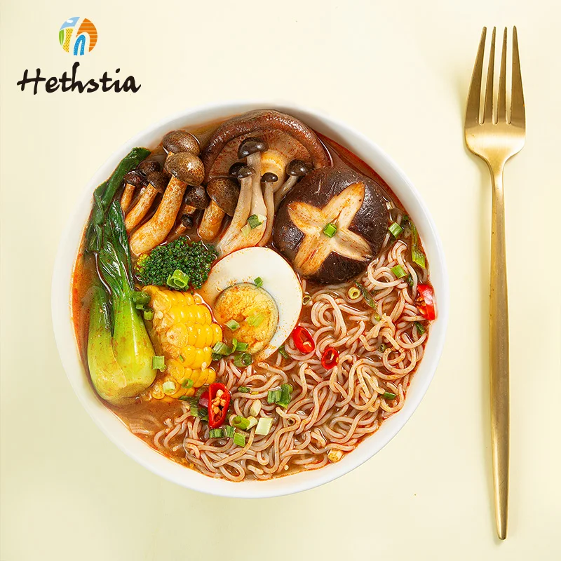 Корейский легкий рамен быстрого приготовления лапша кимчи на растительной основе веганский быстрорастворимый рис в стиле чашки лапши