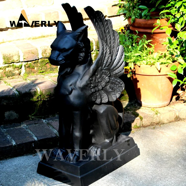 Литая на заказ медная статуя Гриффина Золотая скульптура большого размера бронзовая латунная металлическая Крылатая кошка Горгулья