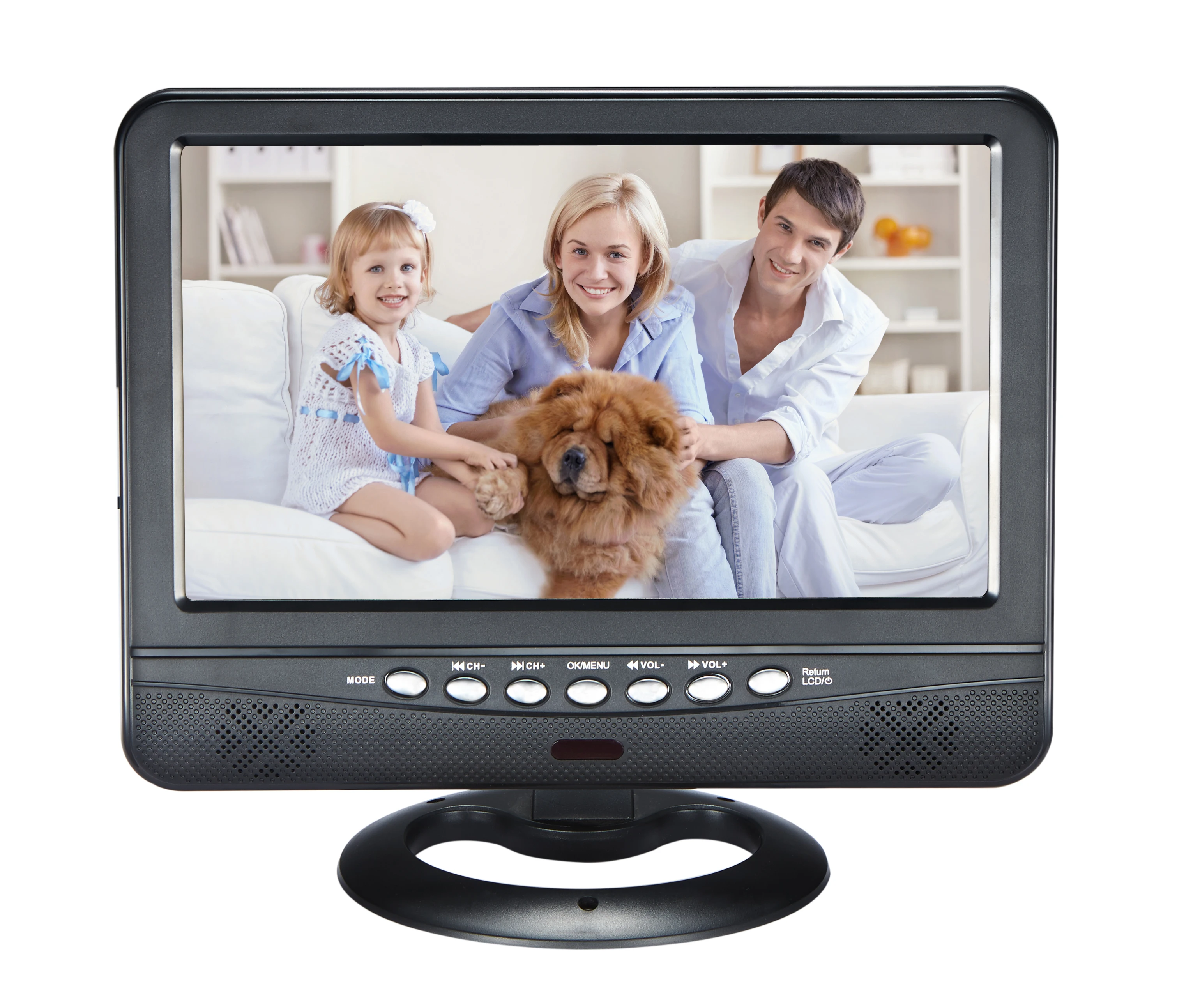 7.5 inch Outdoor Small Analog Handheld Portable  Rechargeable Mini TV
