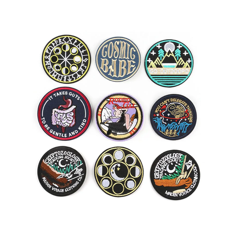 Plain Blank Heat Press Sublimation Animal Decorate Iron On Patches Custom Embroidery Embroidered Woven Patch For Clothes