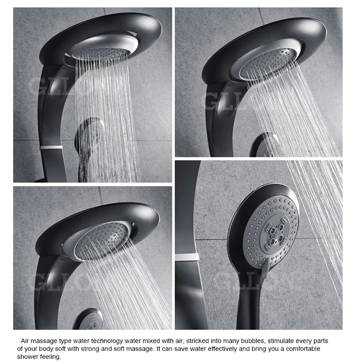 
Bathroom Shower Wall Rainfall Shower Panel Set Bathroom Faucet Shower System Set Hot and Cold Water Tap Mixer Torneira 