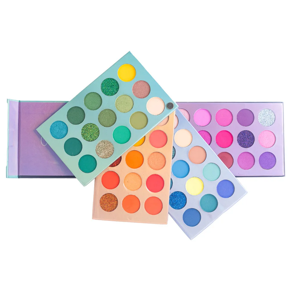 Rotating 60-color eye shadow plate 4-layer three-dimensional multi-color bead matte makeup