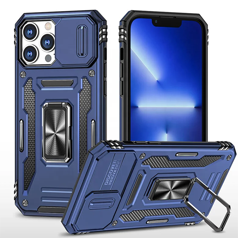 Shockproof TPU PC Hybrid  Armor  Phone Case Hard Stand Holder Ring Cover For Google Pixel 7 Pixel 7pro