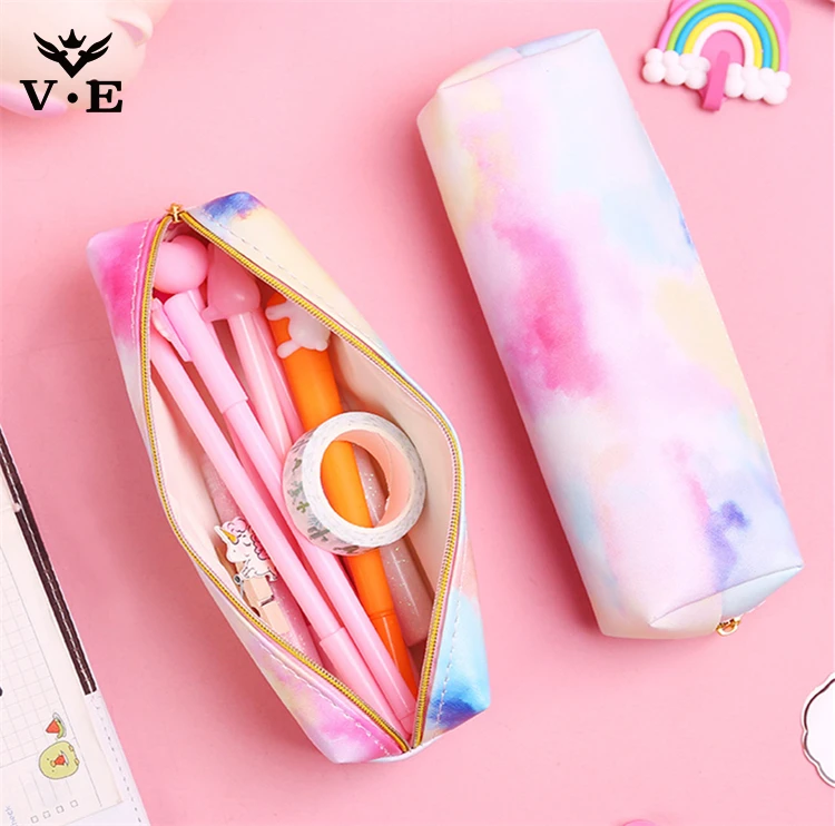 zipper unique promotional pvc holographic pencil case for kids
