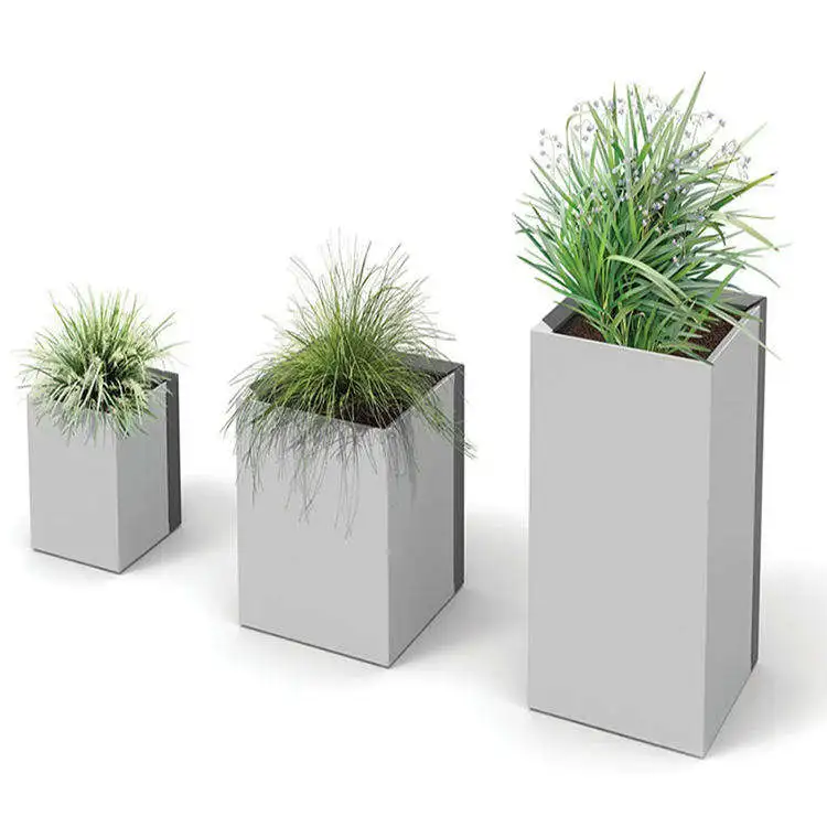 Outdoor Stainless Steel High Quality Mirror Large Metal Plant Pot Flower pot Custom Flower pot