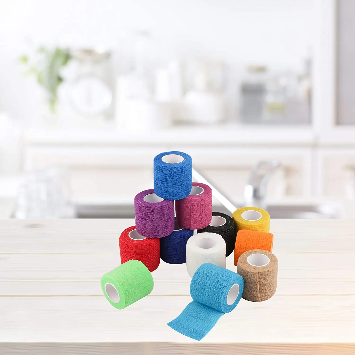 Manufacturer Wholesale CE ISO 5cm*5m Self Adhesive Bandage Wrap Vet sports wrap tape for Athletic