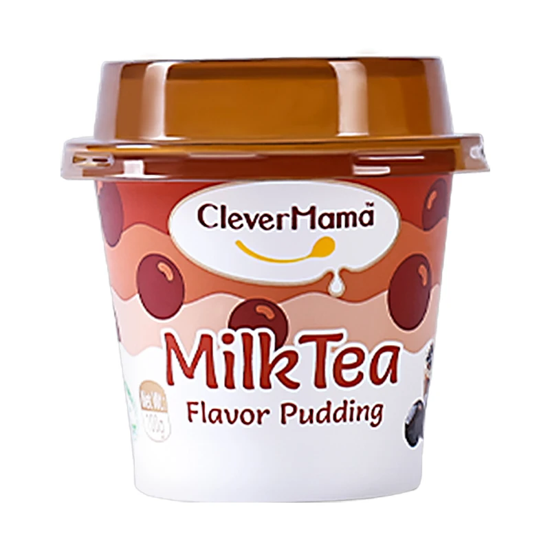 Clever Mama 100g Low Fat Boba Zero Gelatin Wholesale Milk Tea Halal Konjac Jelly Pudding