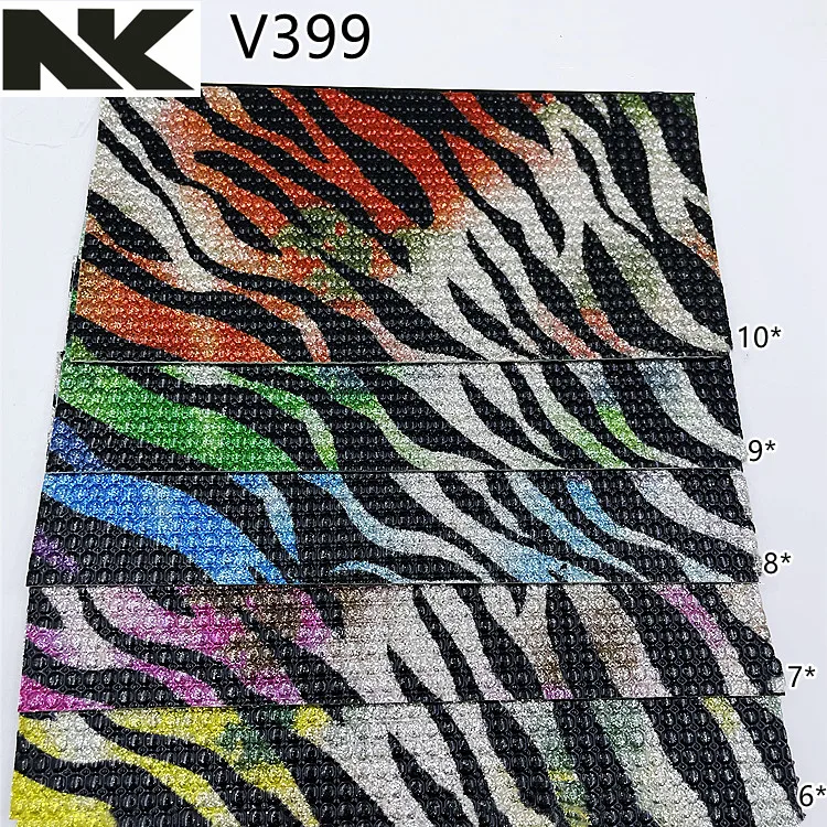 V399 new high gloss polka dot zebra patterned PU synthetic leather for luggage, shoe materials, and belts