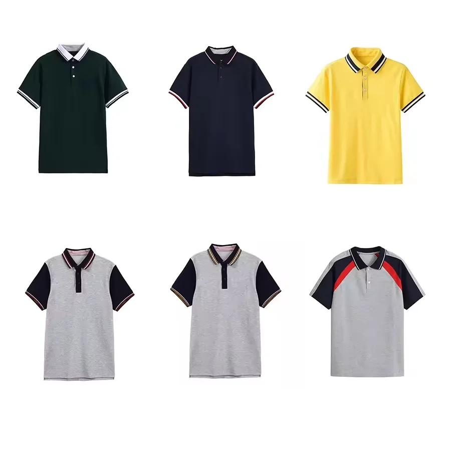 OEM Custom Factory Supply  Summer Boys Girls Blank Embroidery School Uniform Primary Shirts Short Sleeves T Shirts Polo Shirt