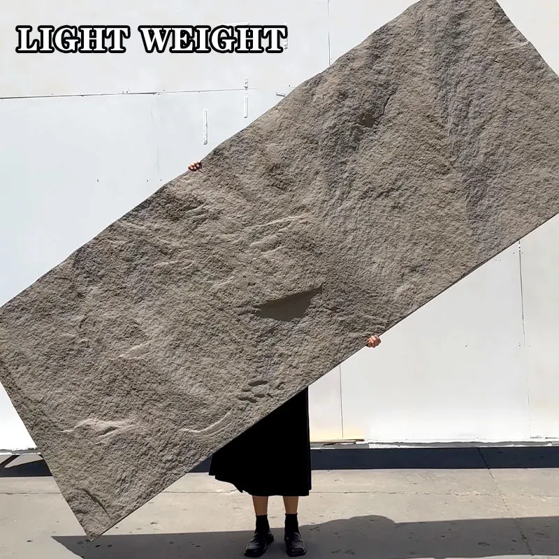 light weight big slabs outdoor exterior decorative PU Stone Wall Panel foam artificial rock faux stone board