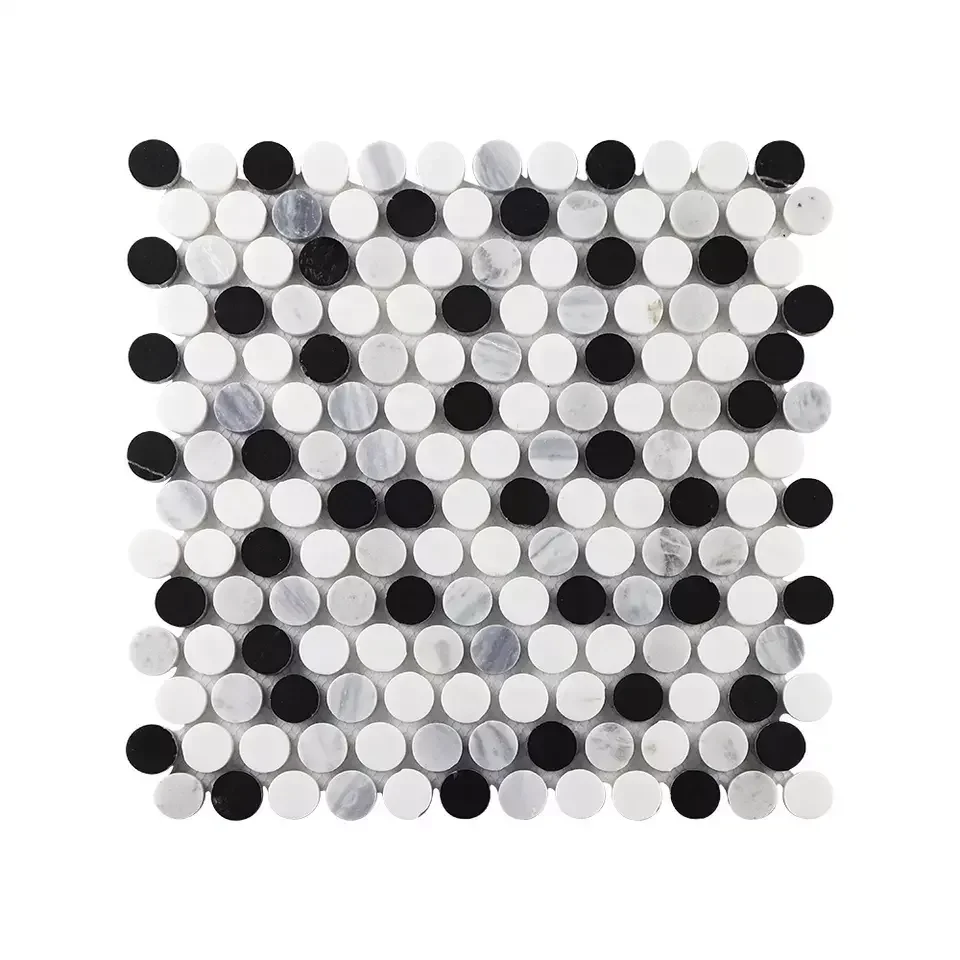 Fashion Design White Black Marble Mixed Color Home Decor Stone Mosaic