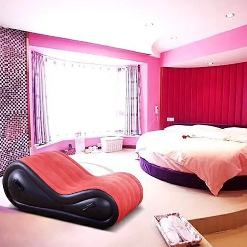 Drop shipping For Living Room PVC Sex Furniture Air Cushion Bed Bdsm Sexy Chair For Couples Chaise Lounge inflatable tantra sofa