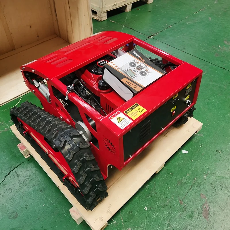 Mini crawler remote control rubber lawn mower for home garden agriculture