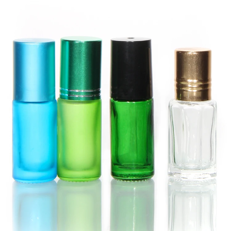 Gold Luxury 3ml 6ml 12ml Essential Oil Perfume Glass Roller Seal Screen Printing Free Sample Packaging