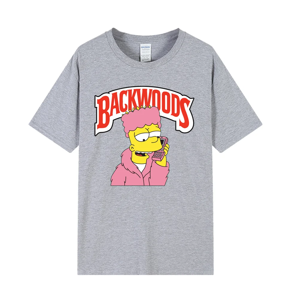Promotional Backwoods Cookie Bart Simpson Clothes 100% Cotton Men Plain Blank T Shirt With Custom Logo