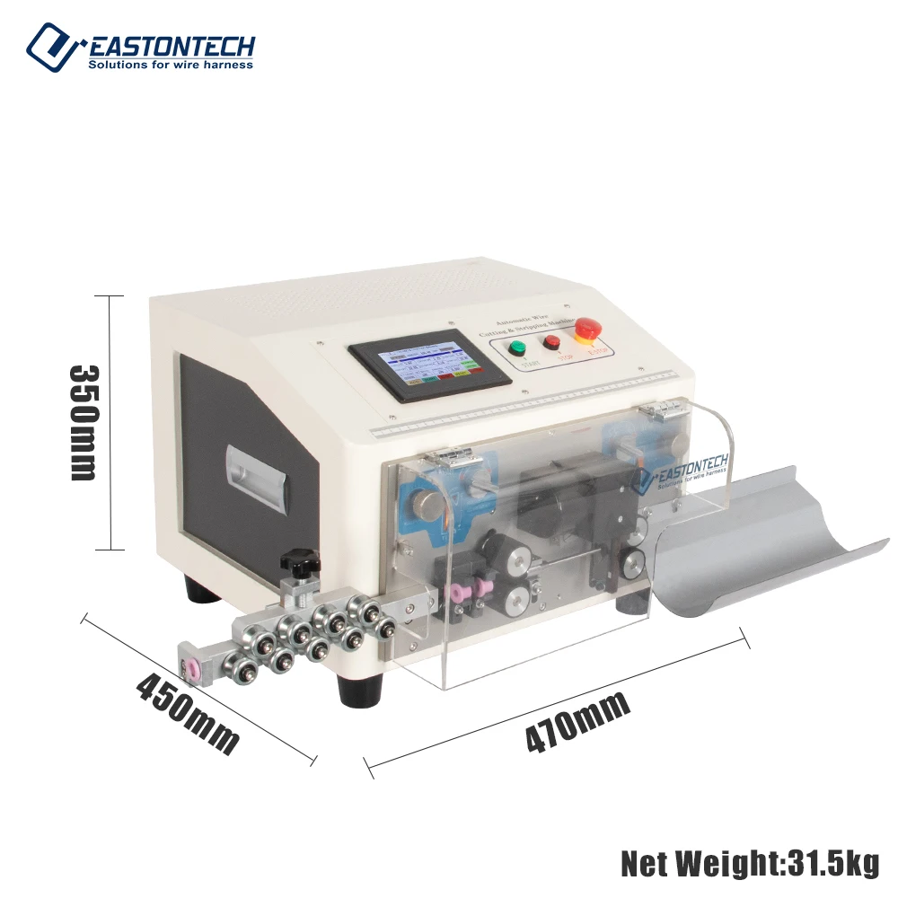 EW-3010 Cable manufacturing automatic stripping machine easy to operate full electrical thin small cable stripping equipment