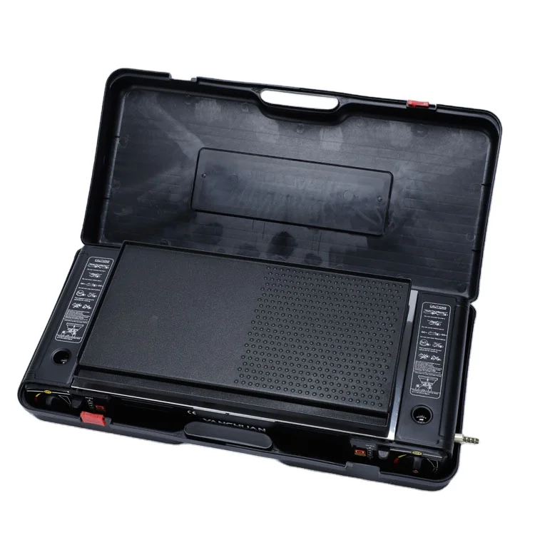 Top Ranking Multifunctional Camping Gas Stove Set Portable Double Burner Gas Cooker With Grill