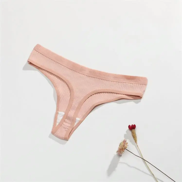Factory Directly 8 Colors High Quality Cotton Soft G String Bikini Thong Ladies Sexy Panties