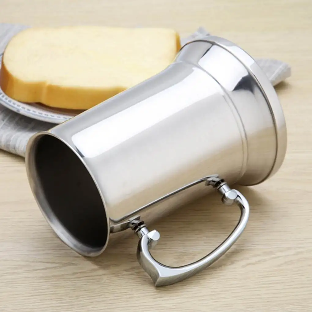 Stainless Steel Beer Mug for Home Party Handled Metal Mug Cup Beer Stein Custom for Beer Water Juice Drinking