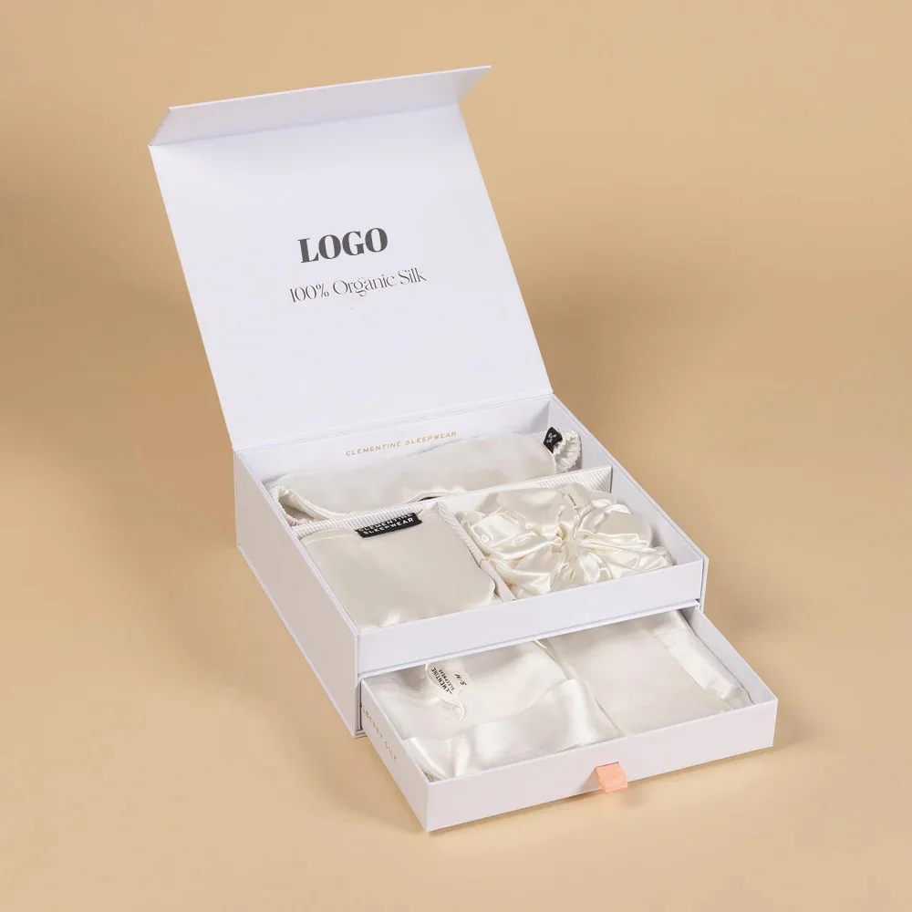 luxury zipper natural satin silk pillowcase 100% pure mulberry silk pillow case  gift set with custom logo box