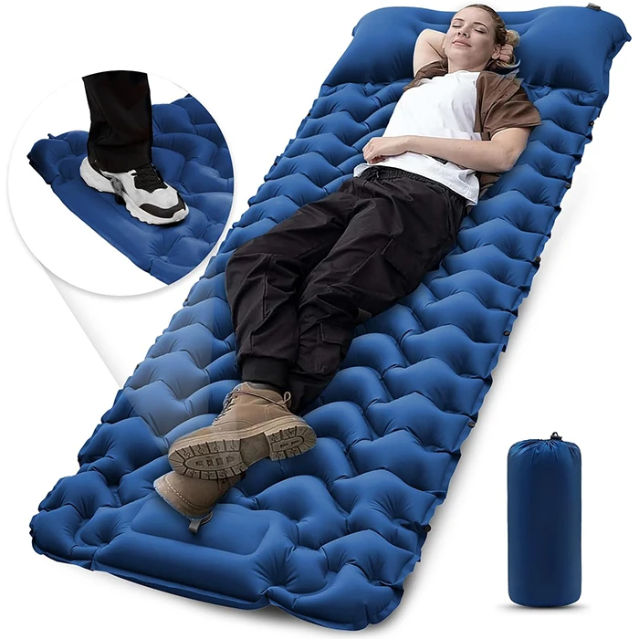 Sleeping Pad With Pillow Camping Accessories Inflatable Sleeping Pad Waterproof Camping Mat