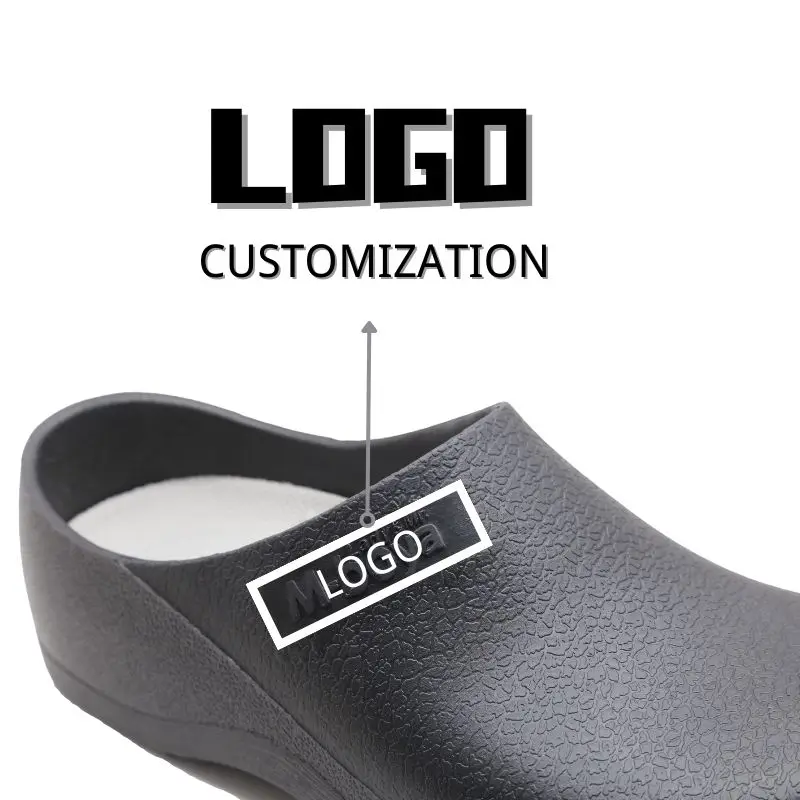 S076 Водонепроницаемая Нескользящая нескользящая резиновая Белая обувь для шеф-повара и кухни для мужчин, сабо для шеф-повара