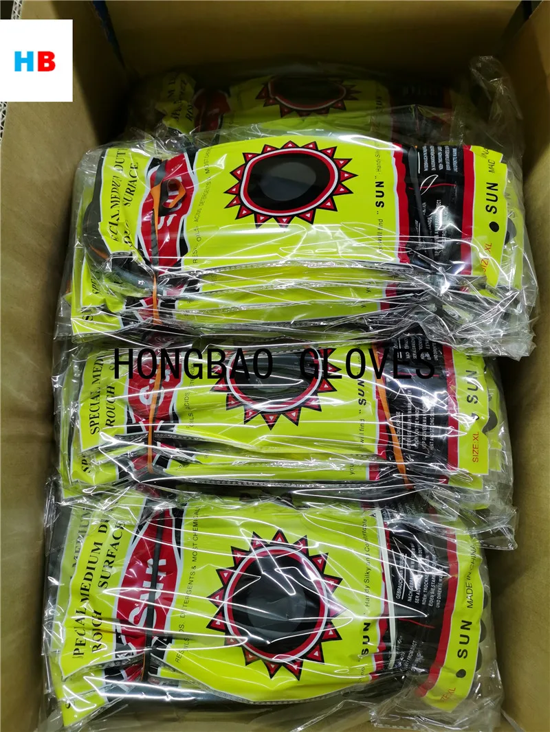 60g industrial gloves work oem anti slip waterproof safety alkalid oil resistant  latex gloves