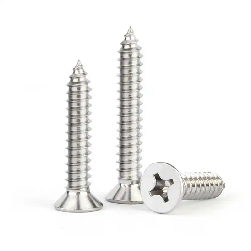 VLEN GB846 cross recessed countersunk head tapping screw 304 stainless steel size ST3.5-ST6.3