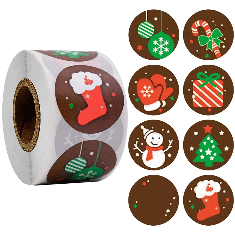 Enjoy Sticker Custom Cute Clear Printed Kawaii Stickers Cartoon Christmas Decorative Sticker For Laptop Mix Skin