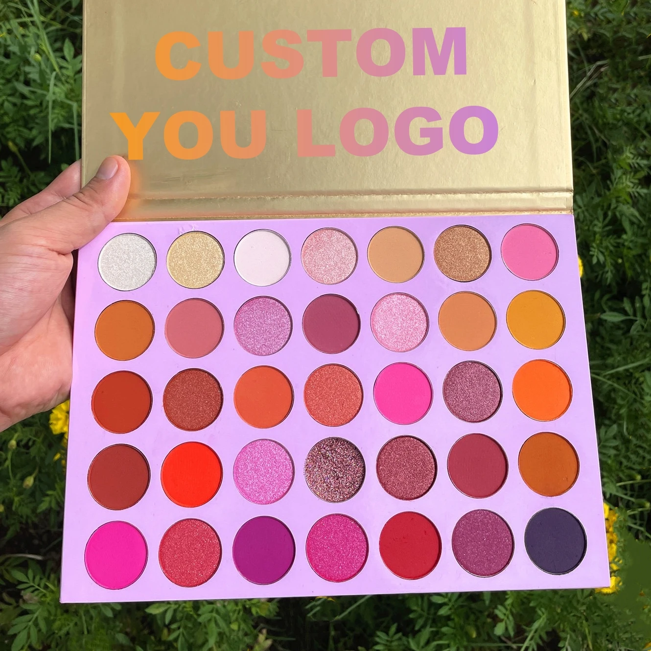 35 COLOR smoky makeup eye shadow warm colors earth tone natural color shimmer matte glimmer makeup plate beauty